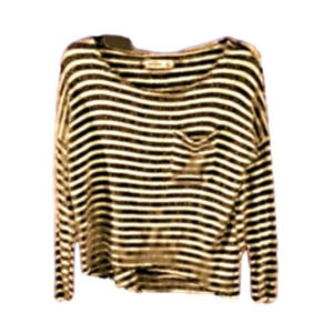 Abercrombie Kids L/XL Women's M Navy White Striped Long Sleeve Sweater